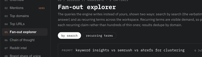 Fan-out explorer view